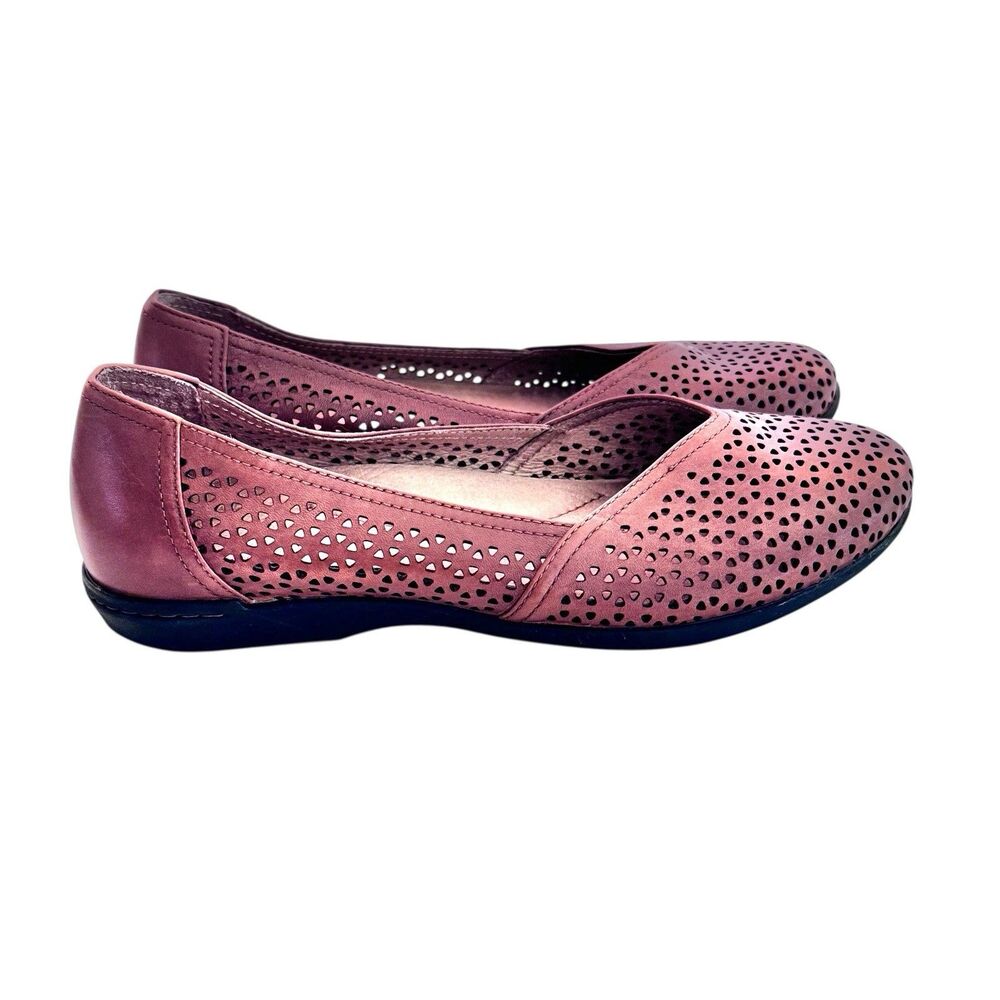 Dansko Women’s Neely Ballet Flats Shoes Perforated Leather Brown Comfort Sz 5.5